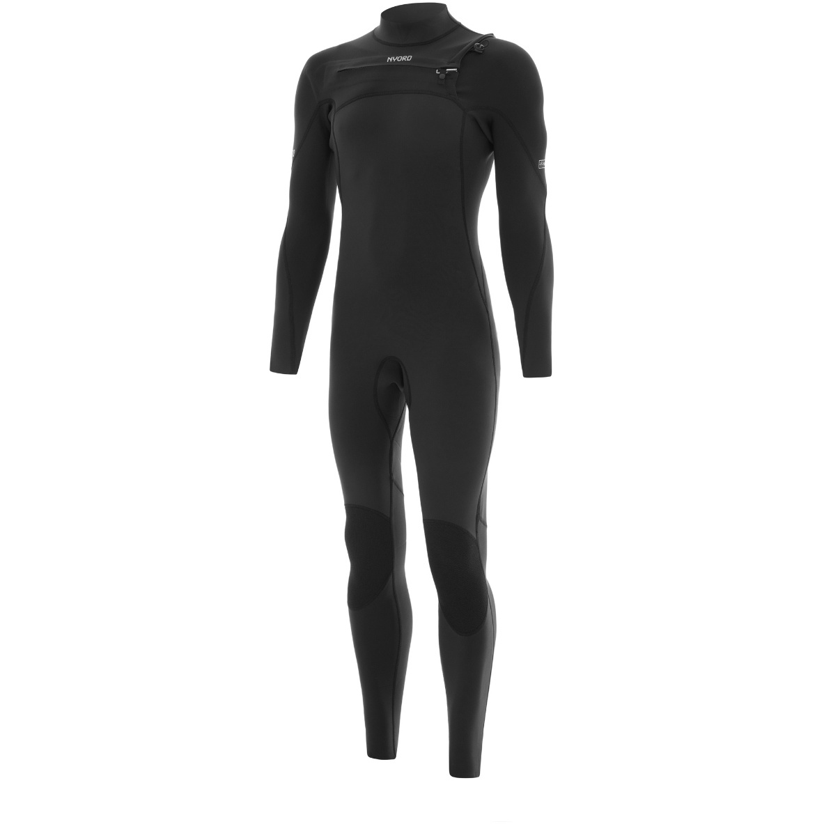 2026 Nyord Mens Solu Yulex 3/2mm Chest Zip FL Wetsuit SOLM32FLCZ001 - Black